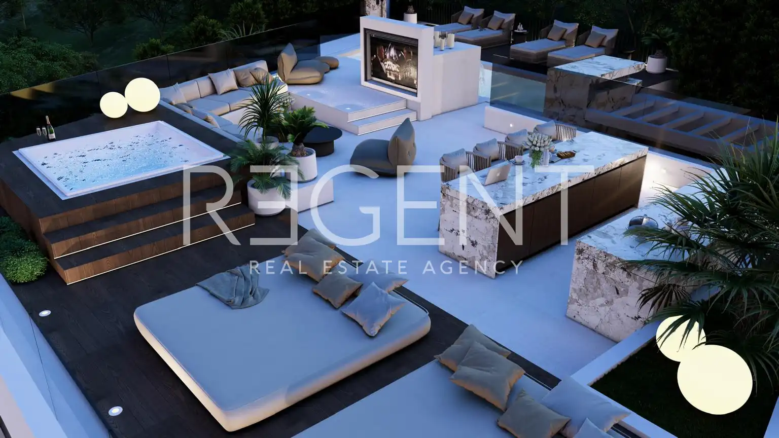 Trogir - Urbane Villa mit Pool und Meerblick
