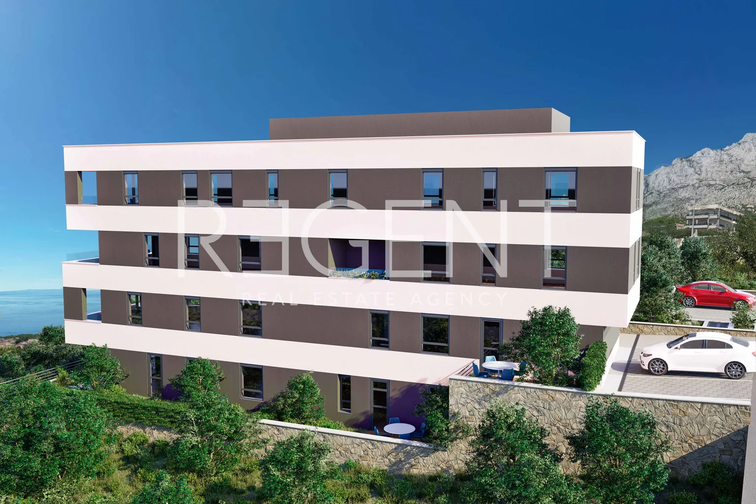 Makarska - Dvosoban stan s loggiom 64 m2 NOVOGRADNJA