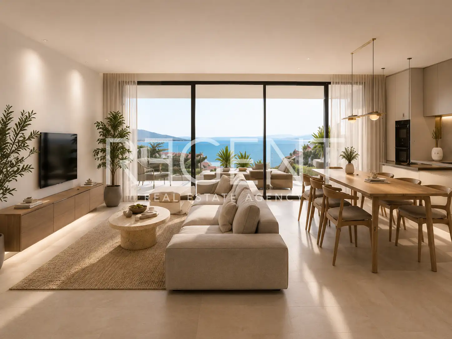 Podstrana – appartement 1B, en rez-de-jardin, 89 m², 2 chambres, loggia