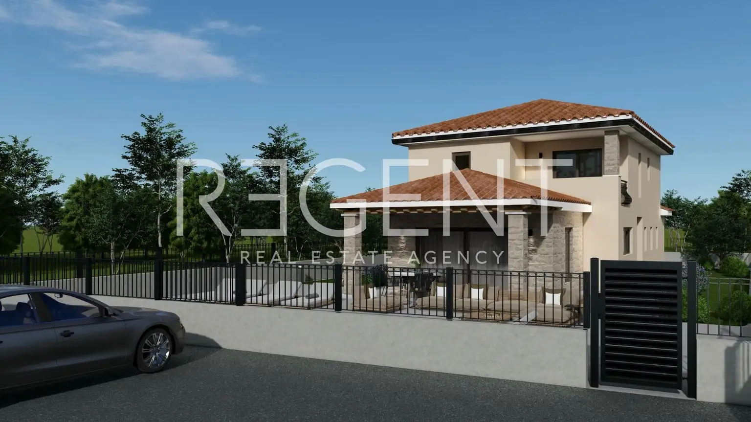 Poreč, Vežnaveri – moderna dvoetažna kuća s bazenom