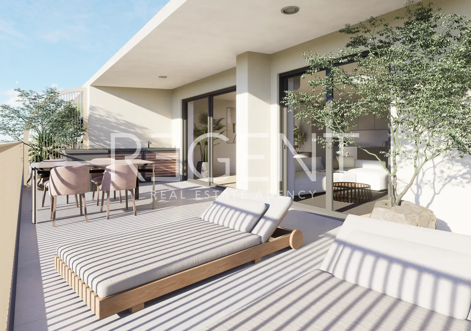 Umag – modern two-bedroom apartment with a large loggia and balcony