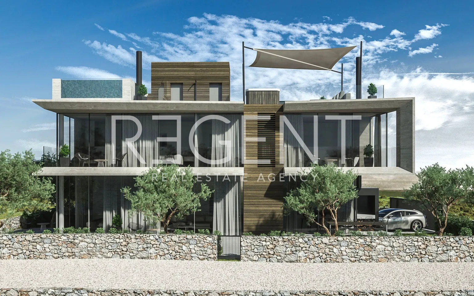 Sukošan – Luxusní moderní vila s bazénem 441 m2