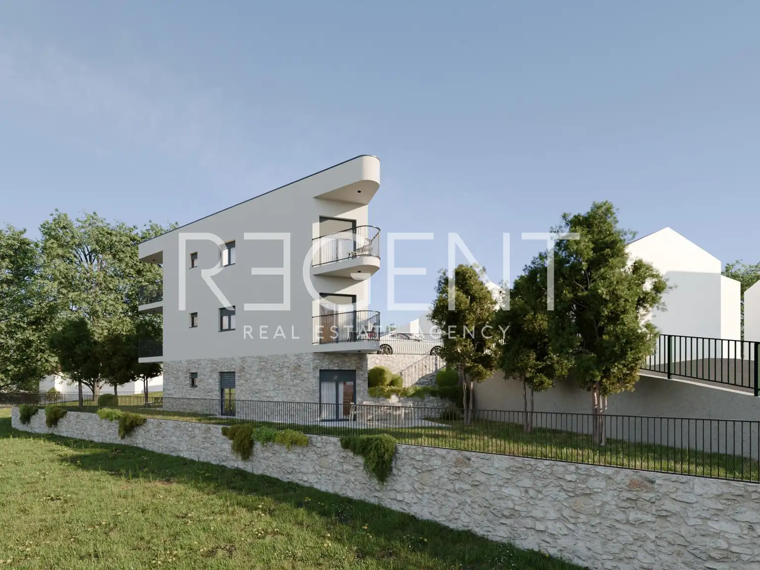 Podstrana - two-bedroom apartment on the ground floor with a large garden