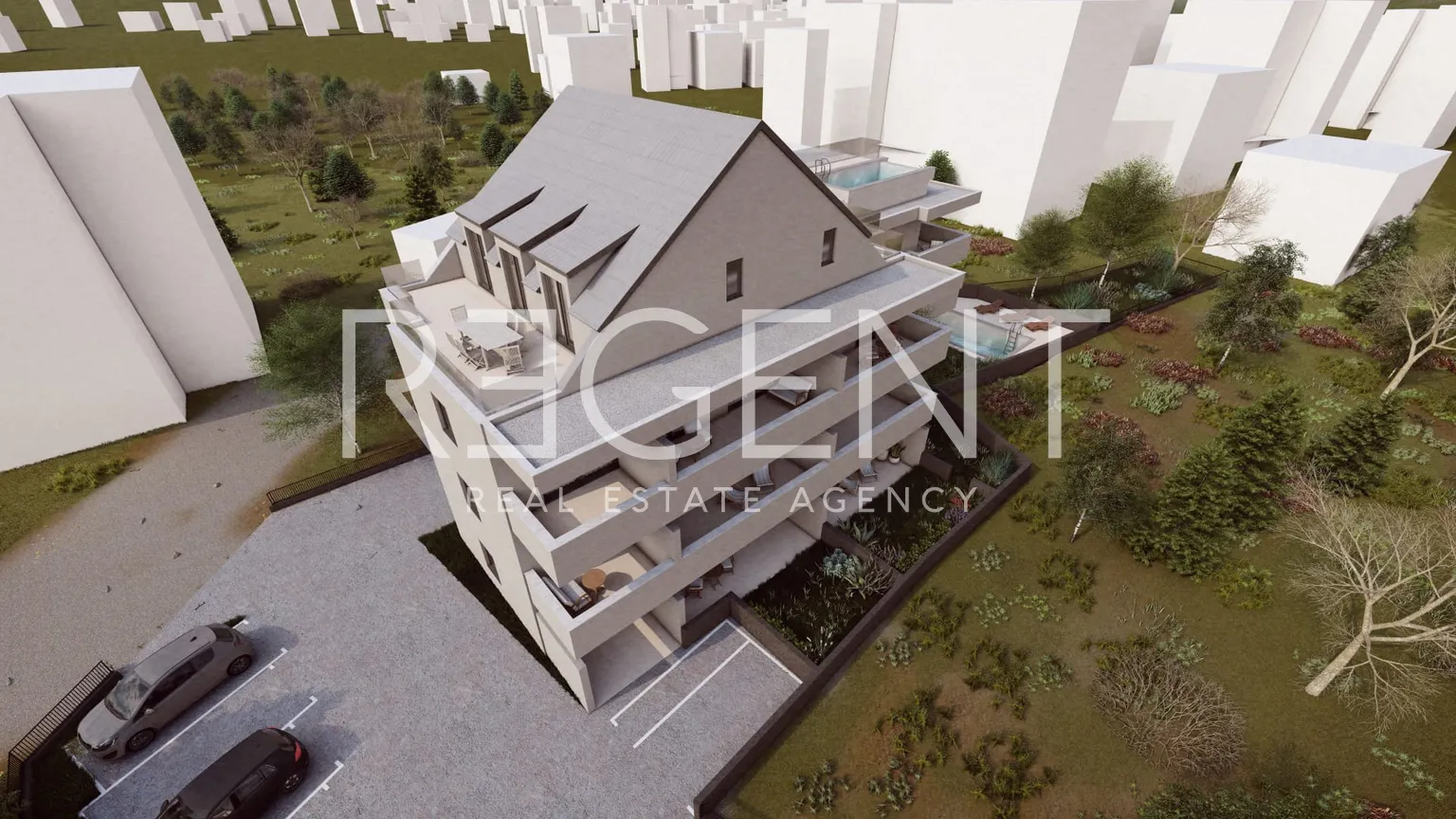 Šibenik, Rogoznica - Penthouse z prywatnym basenem na tarasie 92 m2