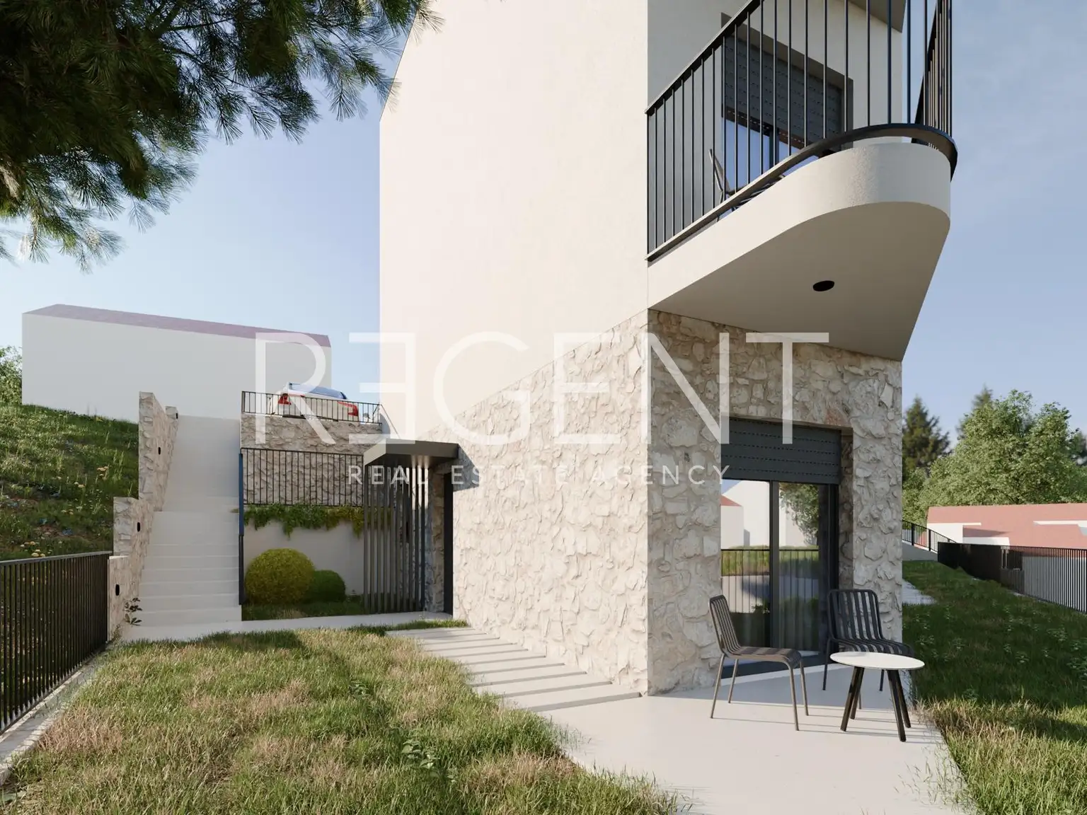 Podstrana - two-bedroom apartment on the ground floor with a large garden