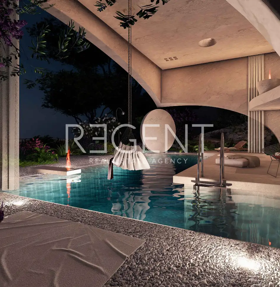 Brač, Postira - Građevinsko zemljište sa projektom vile