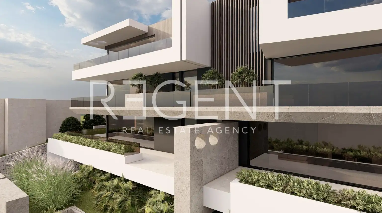 Stanovanje 112,25 m², Opatija, Ičići — novogradnja, 3 balkoni, GPM
