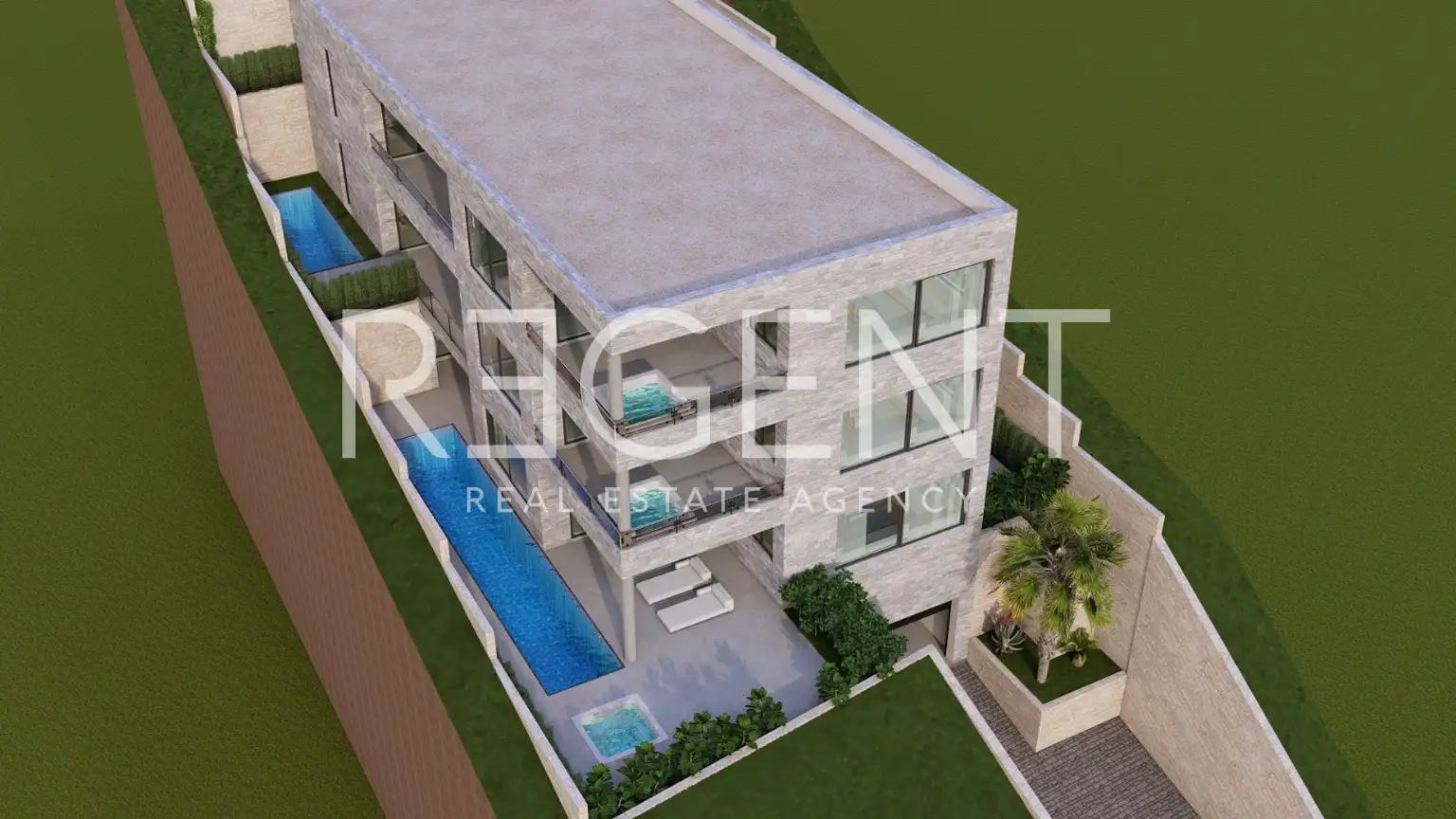 Brela - Građevinsko zemljište sa projektom