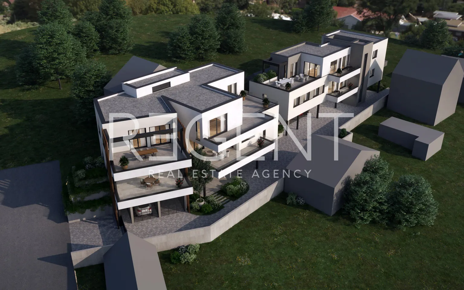 Záhřeb, Šestine – Luxusní dvoupokojový byt v městské vile 88 m2