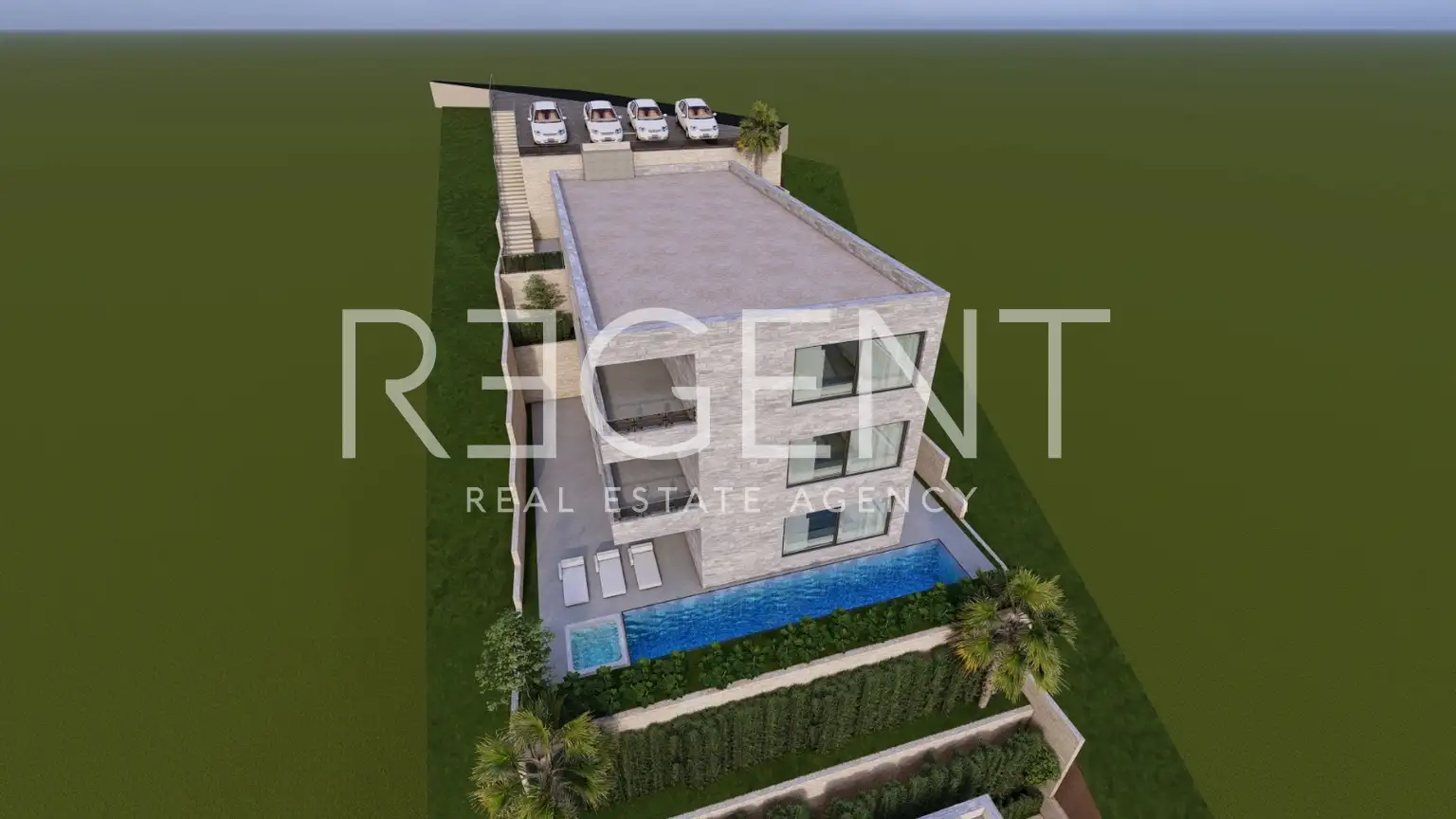 Brela - Građevinsko zemljište sa projektom