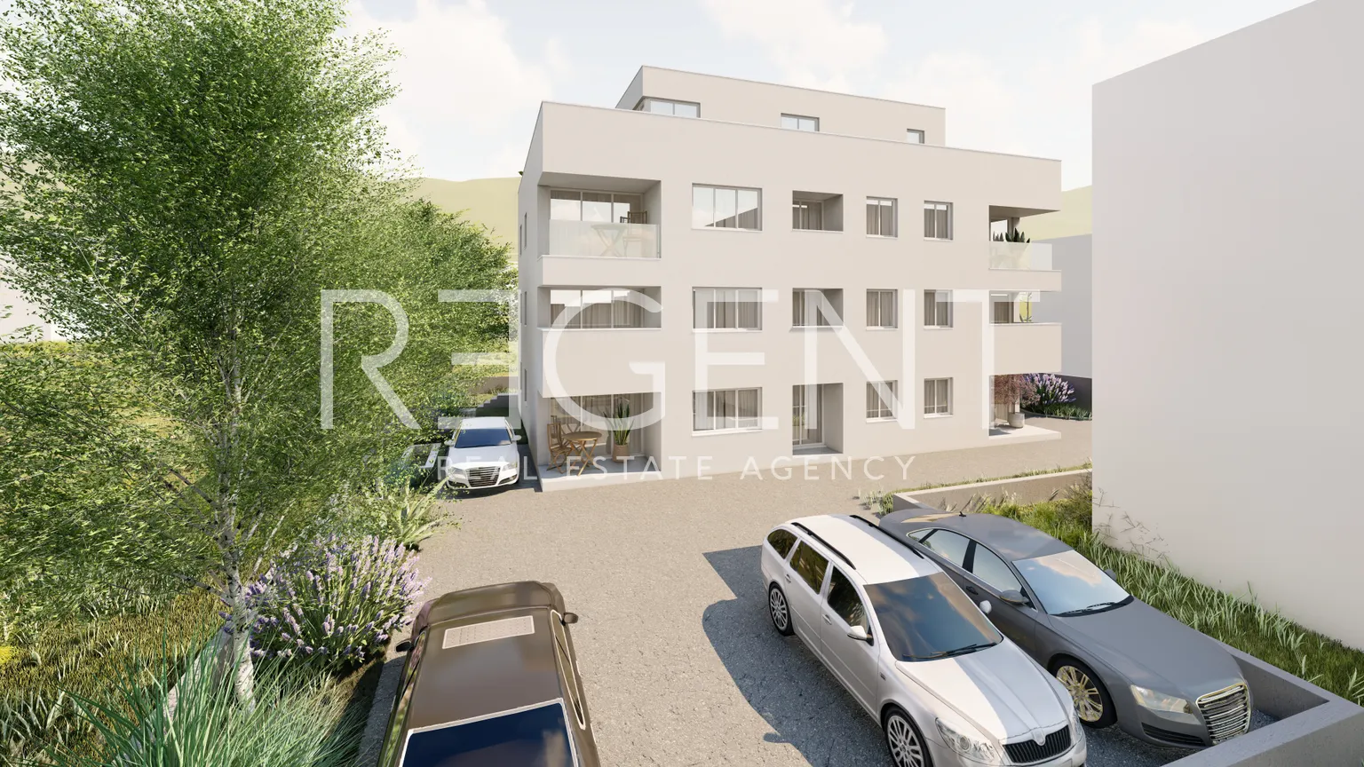 Kaštela, Kaštel Lukšić – Dvojizbový byt byt 58 m2 s balkónom novostavba