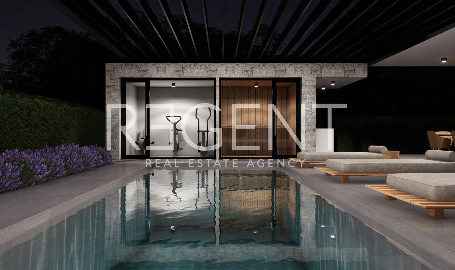 Istrie, Vabriga - Luxusní třípokojový byt s bazénem a zahradou 119 m2