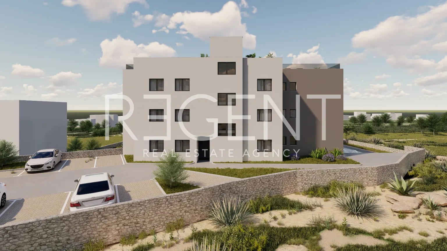 Trogir, Okrug Gornji - Dvosoban stan s loggiom 80 m2 novogradnja