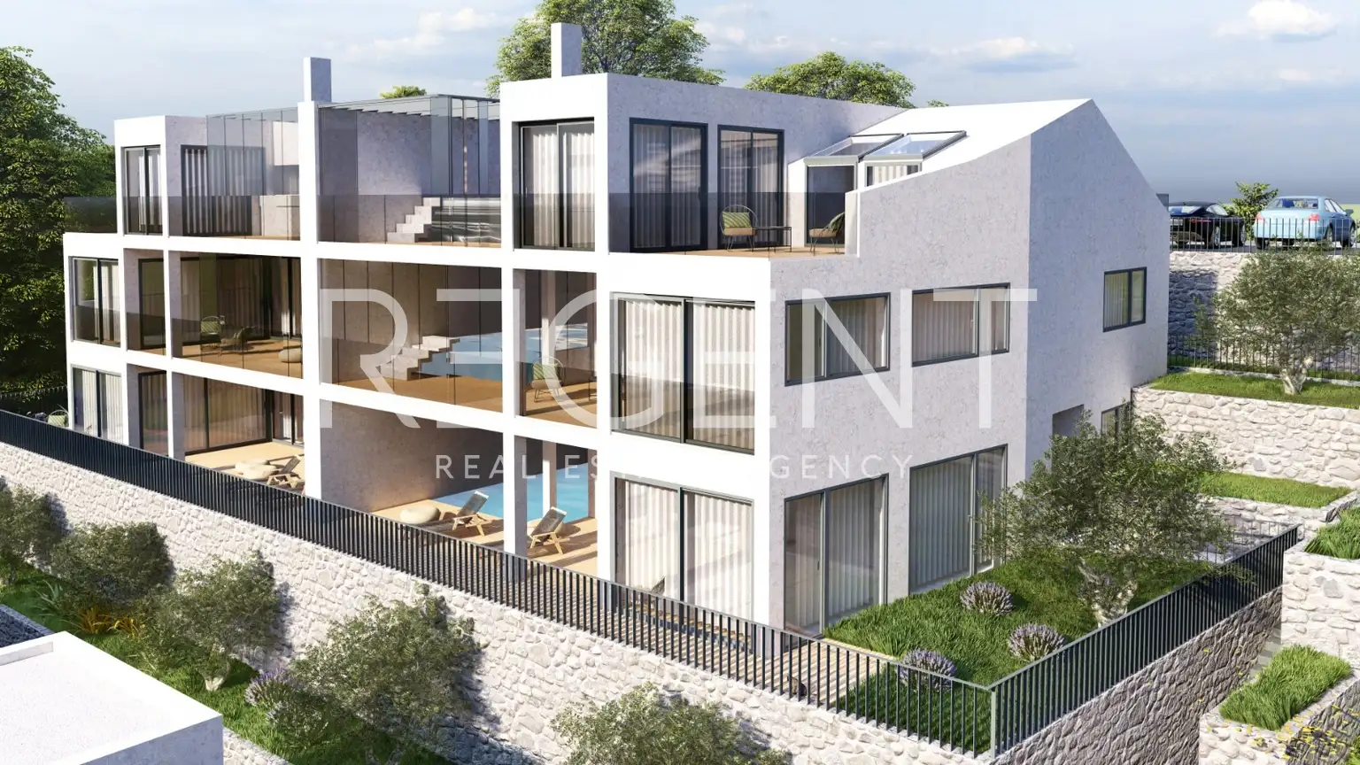 Trogir, Marina – stan 123 m², 2 spavaće sobe, bazen, 150 m od mora