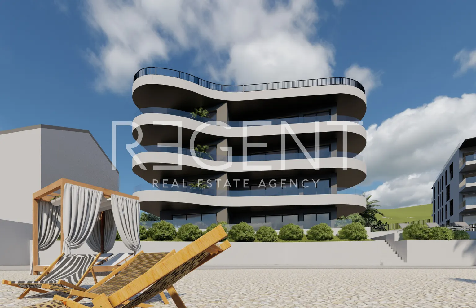 Trogir, Seget Donji - Appartamento con due camere da letto in prima fila sul mare 78m2