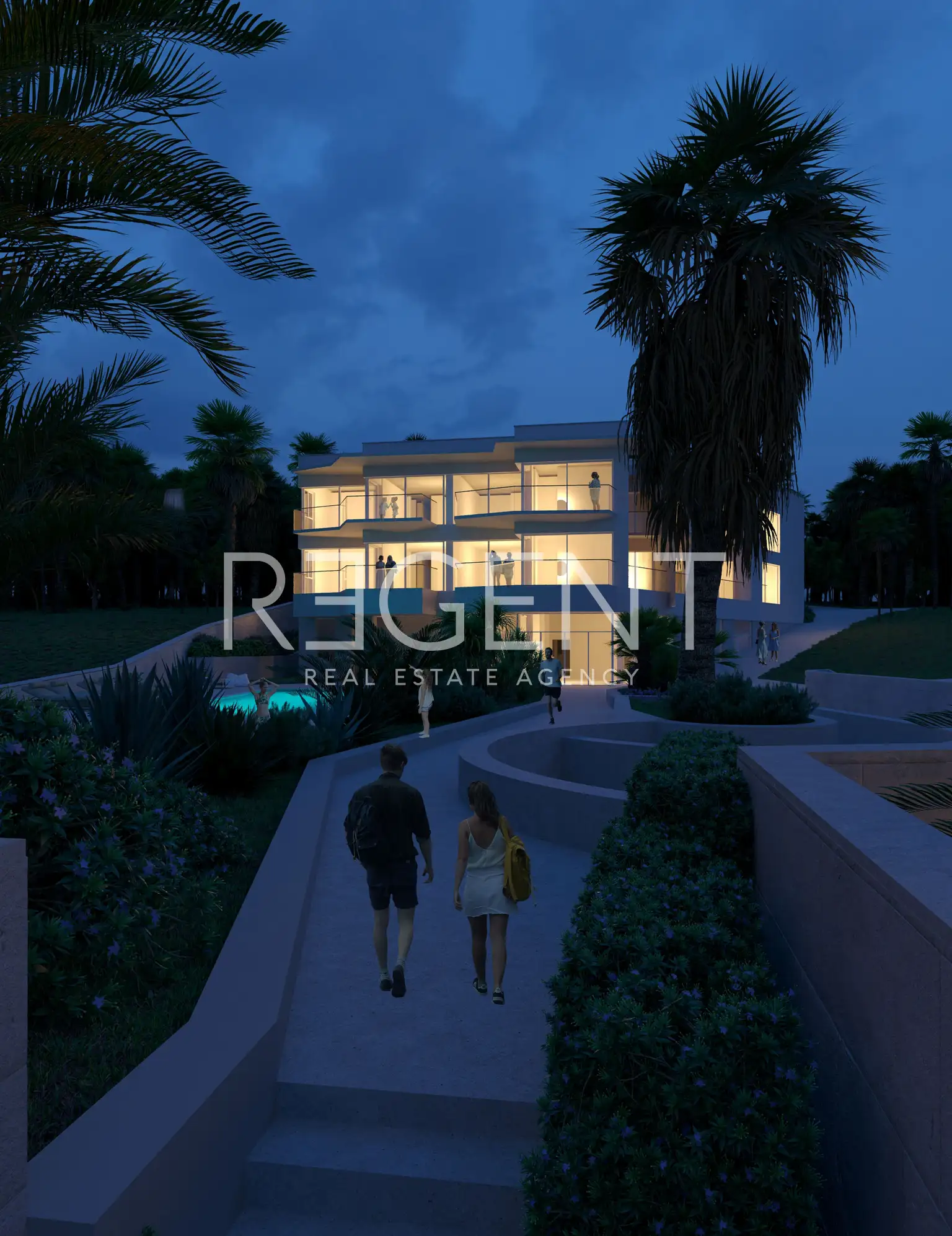 Seget, Seget Donji - Luksuzna villa s bazenom prvi red uz more