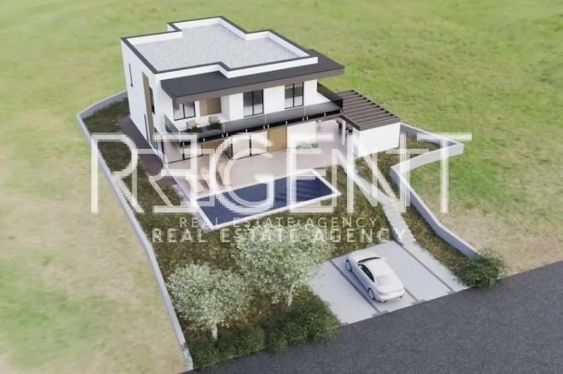 Šolta, Maslinica - Terreno con progetto e permesso di costruire una villa di lusso di 650 m2