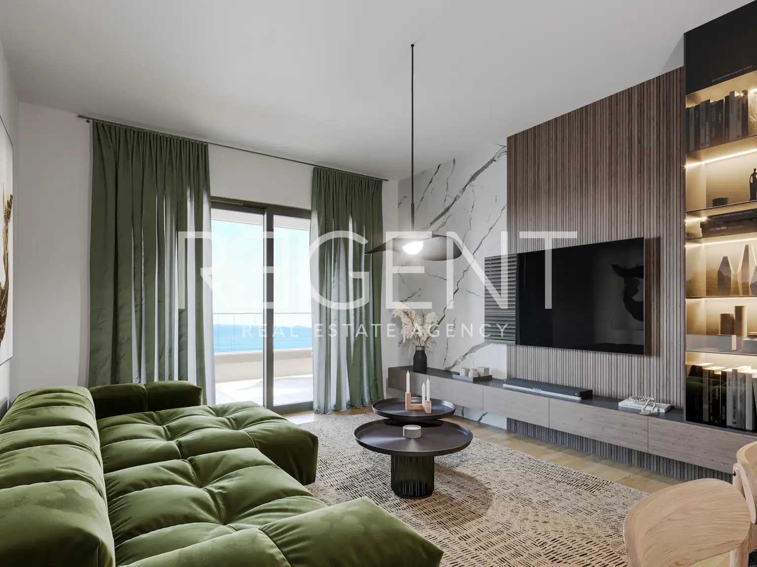 Split, Duilovo - Appartement de deux pièces avec balcon et vue sur la mer.