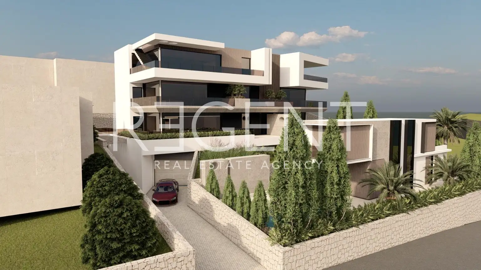Stanovanje 112,25 m², Opatija, Ičići — novogradnja, 3 balkoni, GPM
