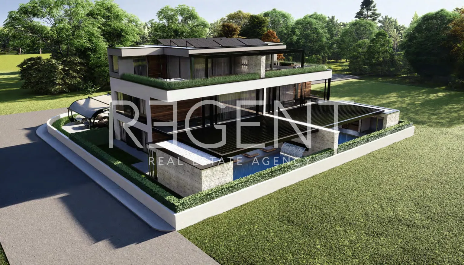 Istrie, Vabriga - Luxusní třípokojový byt se střešní terasou 117 m2