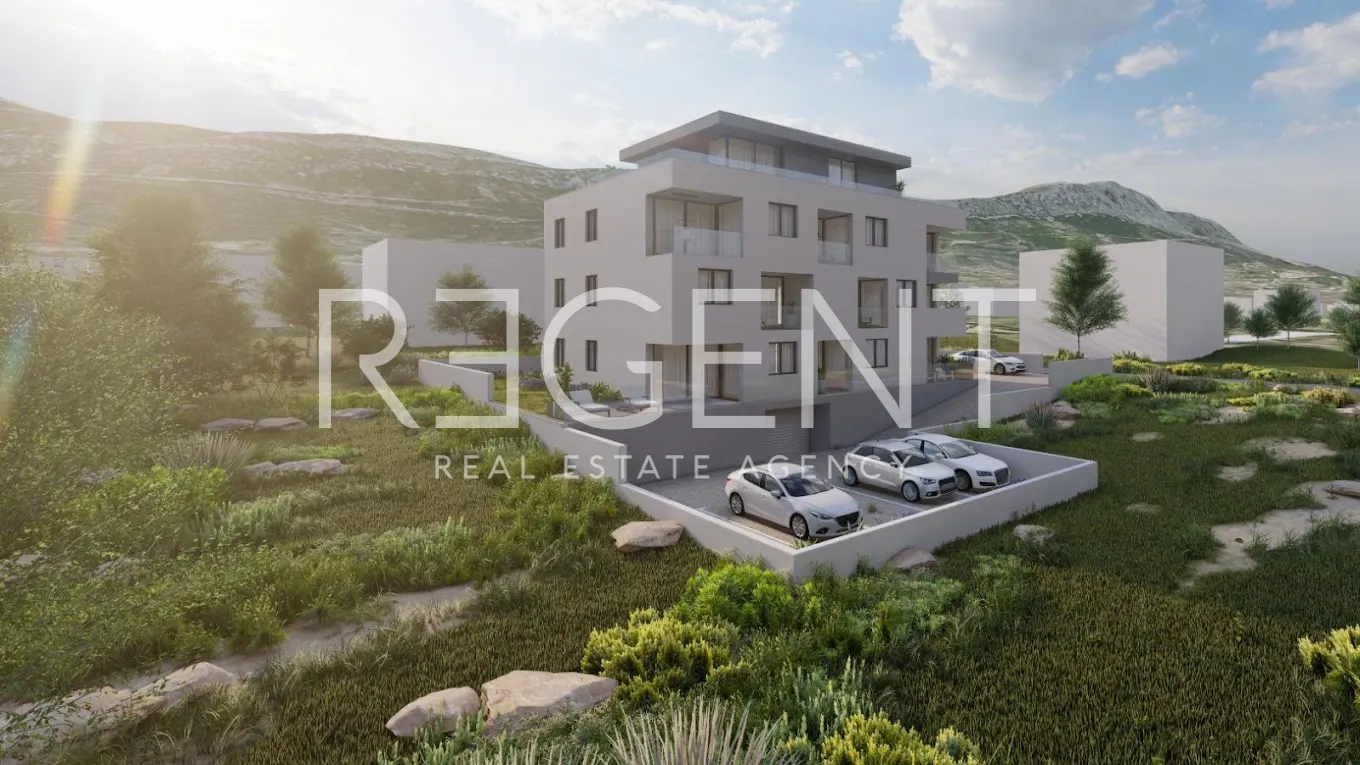 Split, Kaštel Lukšić - Dvosoban stan s balkonom 59 m2 novogradnja