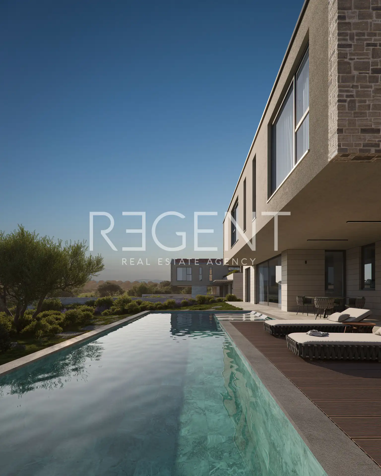 Bale - villa moderne de luxe avec piscine et terrasse sur le toit