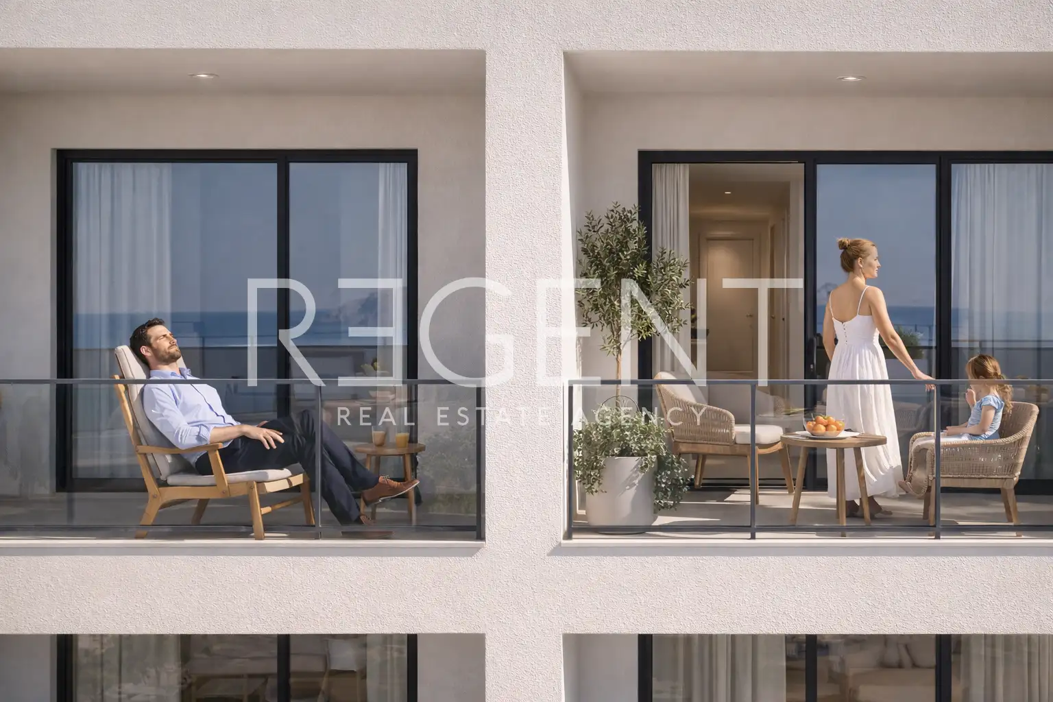 Makarska, Zelenka - dvosoban stan u novogradnji s balkonom