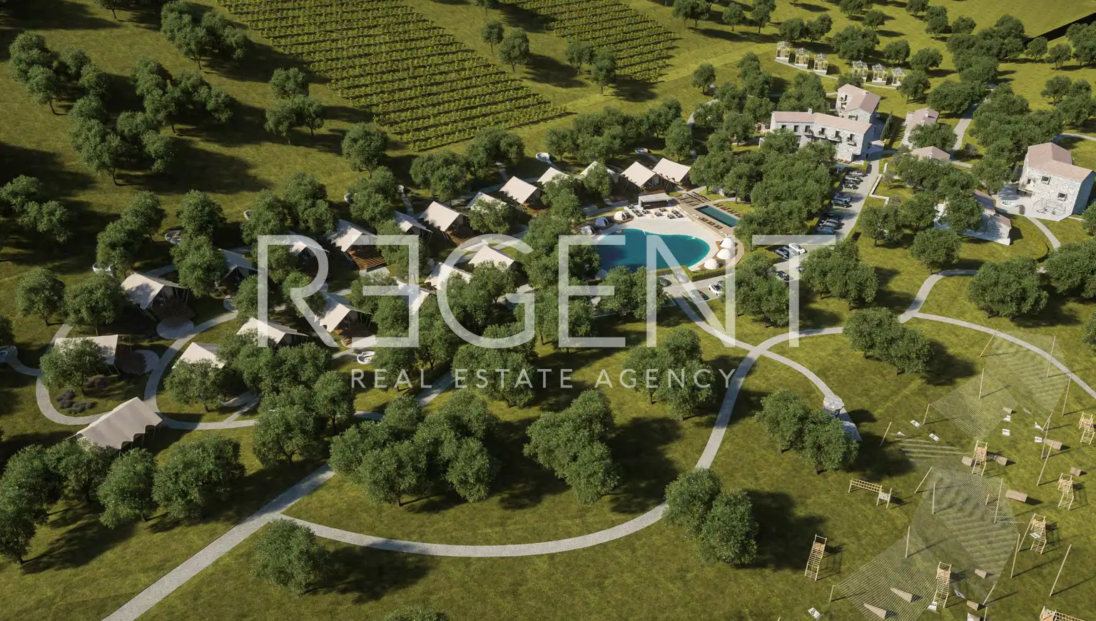 Buzet, Roč – large plot of land for residential and tourist projects