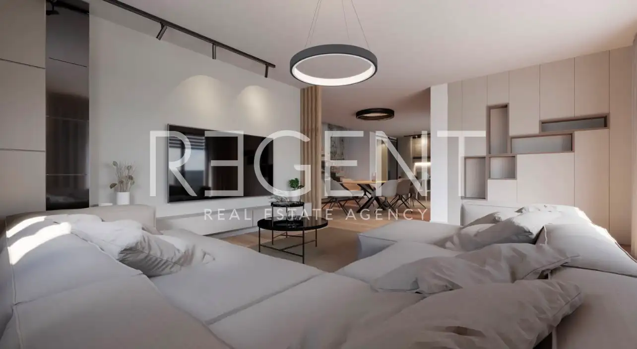 Brač, Postira – penthouse S3 avec terrasse sur le toit, garage et vue