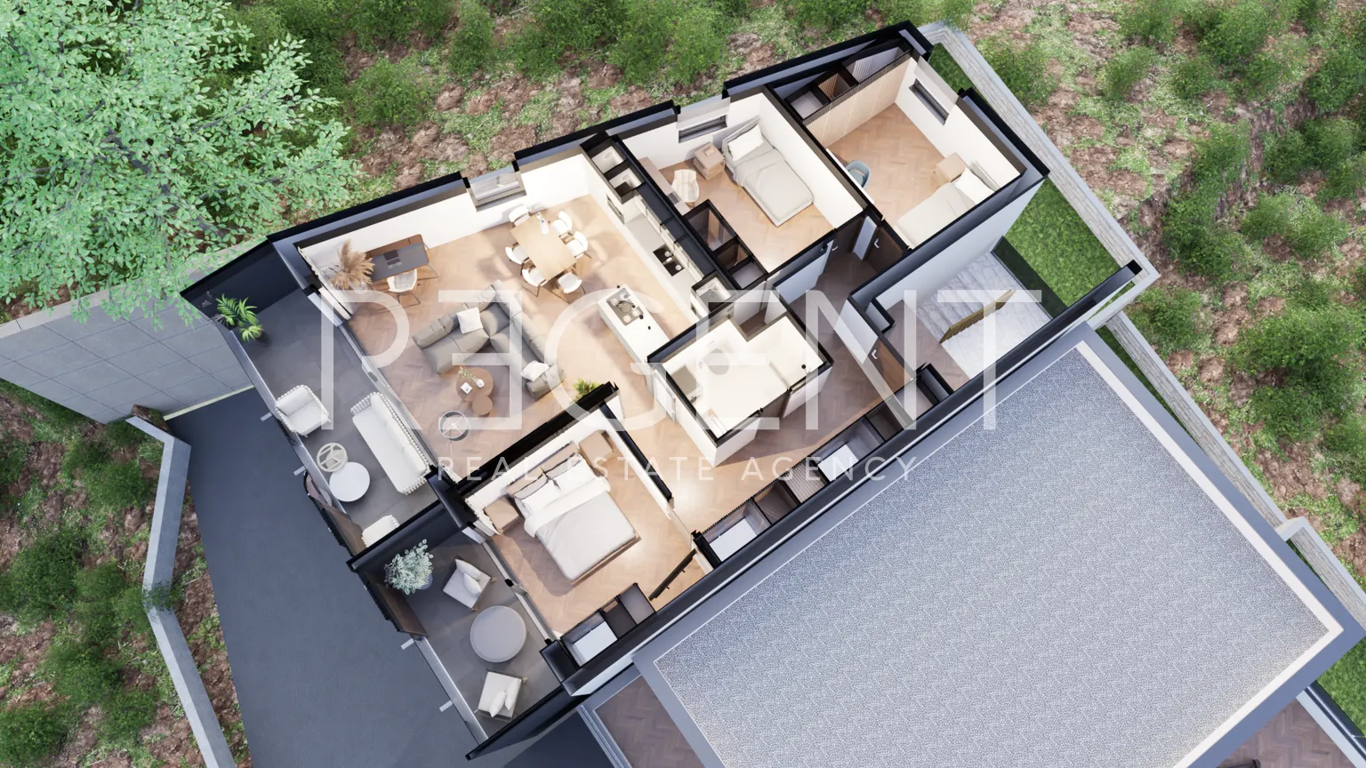 Split, Podstrana - Moderný dvojizbový byt 68 m2 novostavba *Exkluzívny predaj