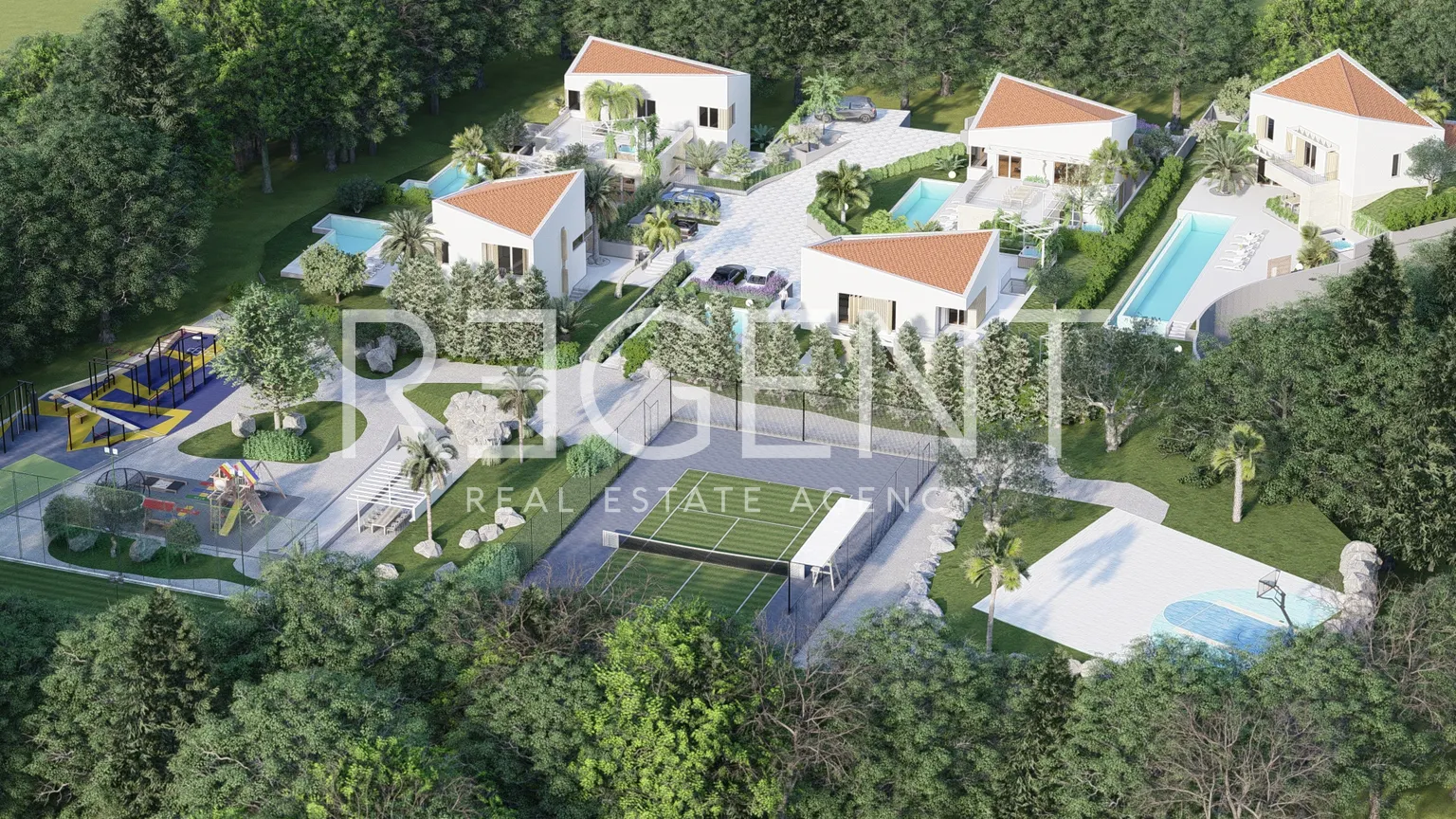 Krk, Malinska - Ville di lusso in fila