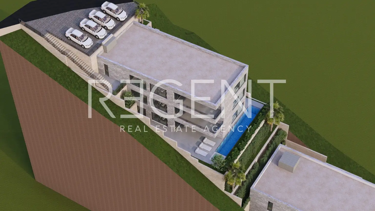 Brela - Građevinsko zemljište sa projektom