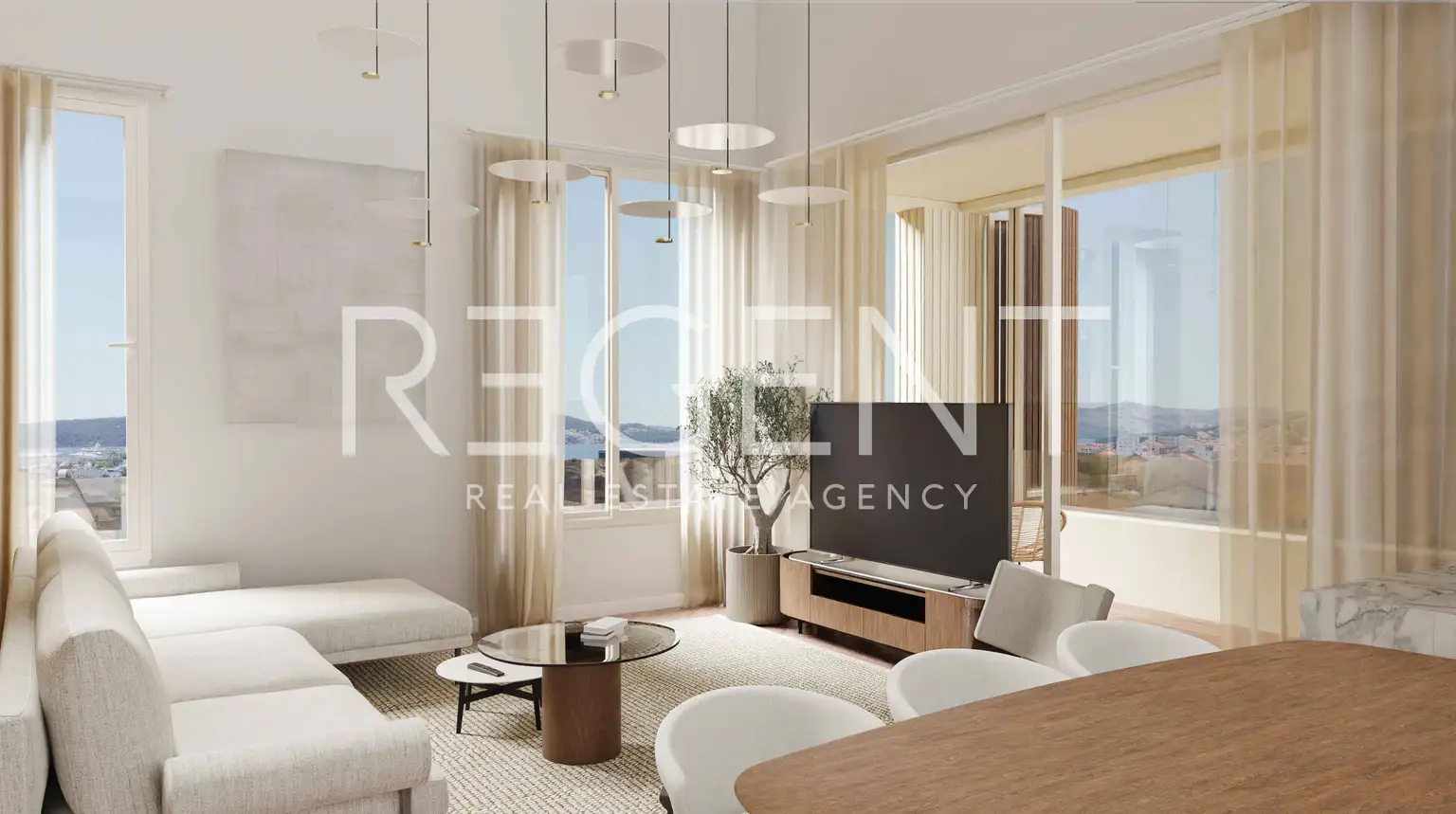 Trogir, Dragulin — dwupokojowe mieszkanie 60,53 m² na 1. piętrze, balkon 10,40 m²
