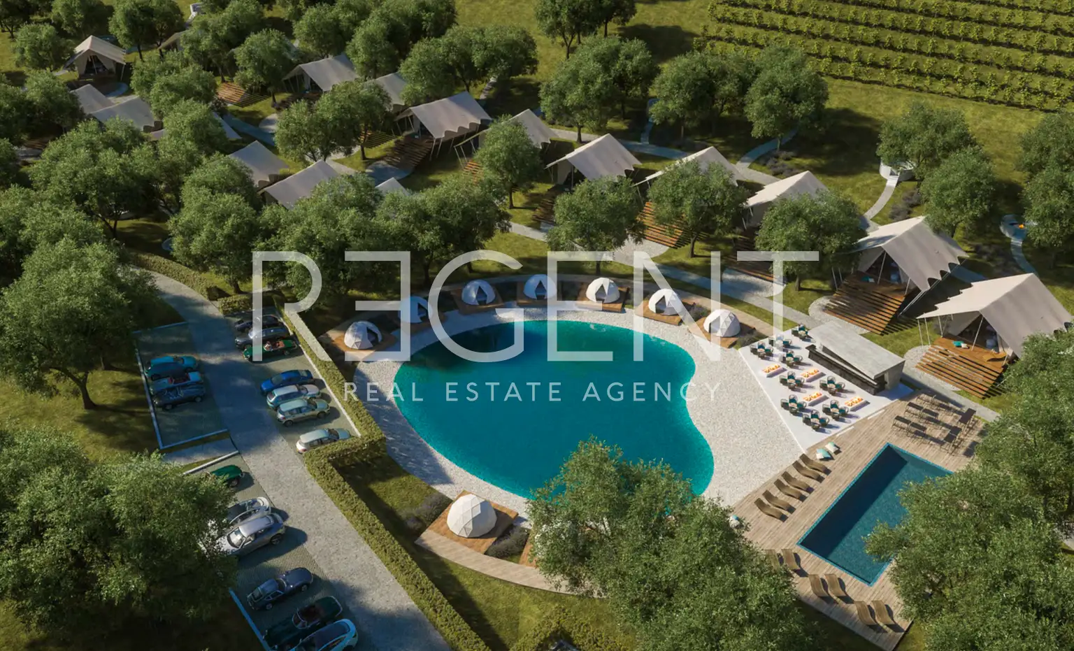 Buzet, Roč – large plot of land for residential and tourist projects