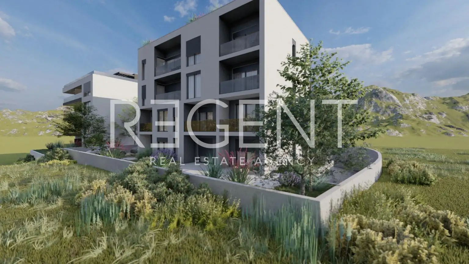 Podstrana - One-bedroom apartment with a garden