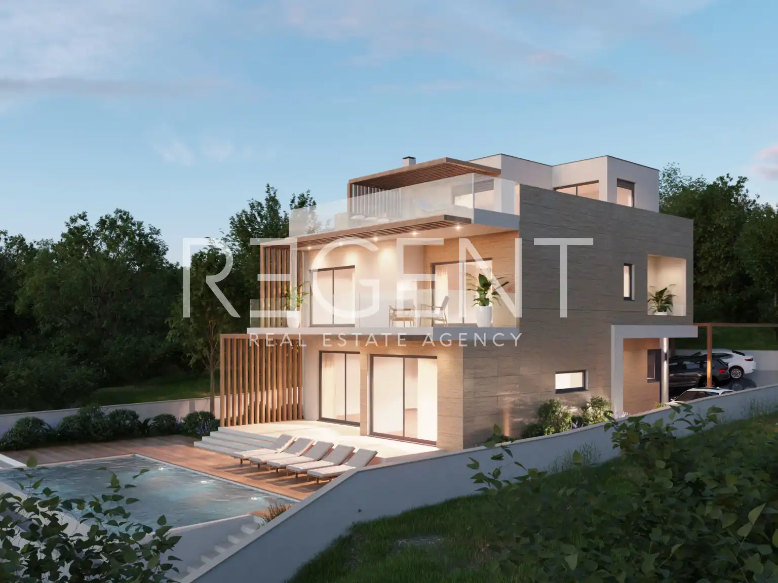 Šibenik, Dvornice - Villa de luxe en construction