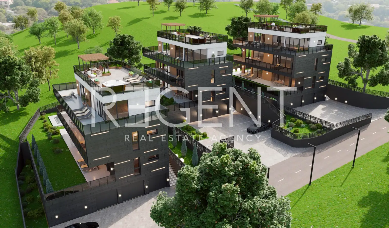 Загреб, Грачани – четырехкомнатная квартира с садом и просторными террасами.