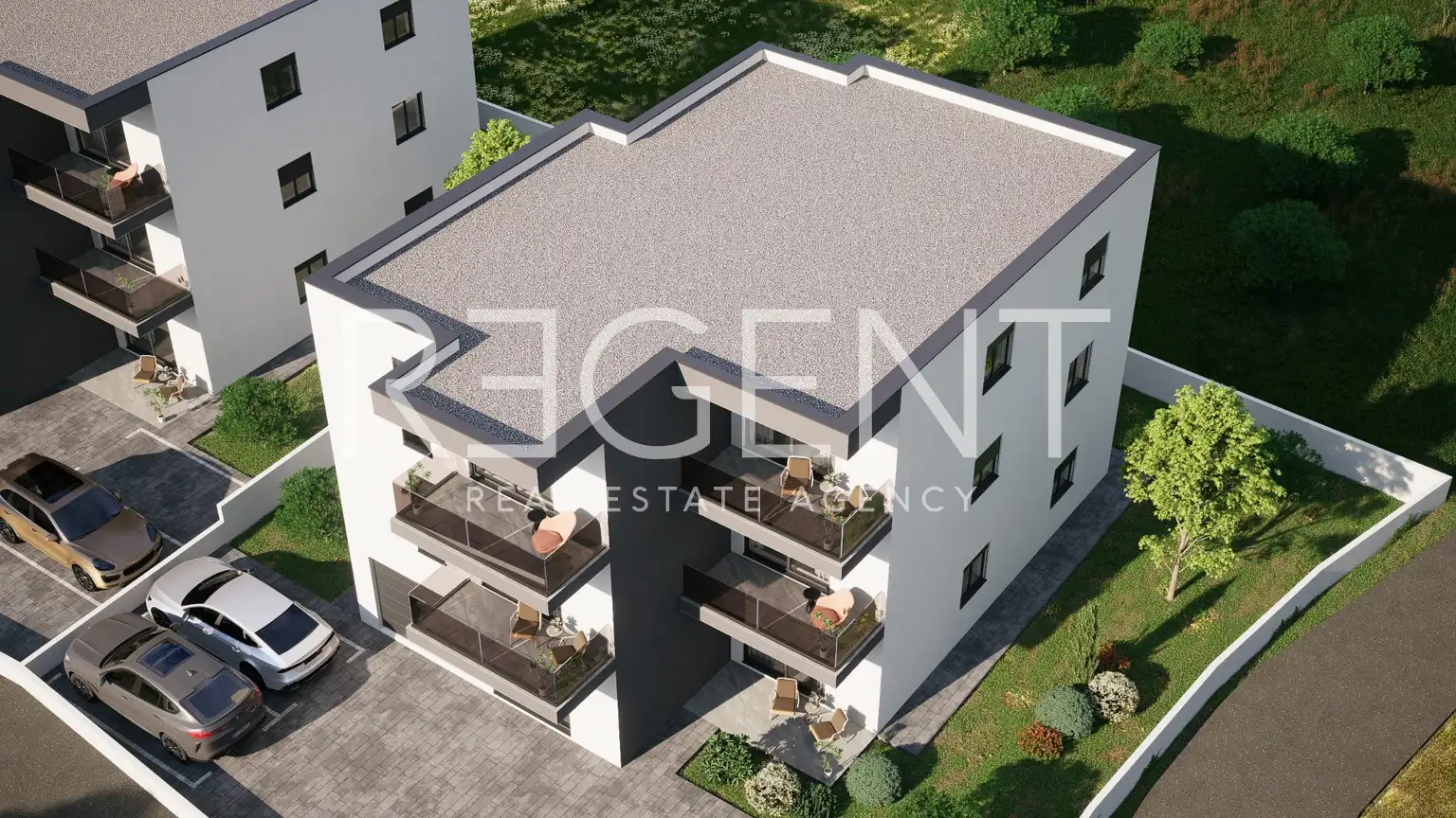 Kaštela, Kaštel Stari - Mieszkanie dwupokojowe z tarasem w nowoczesnym nowym budynku