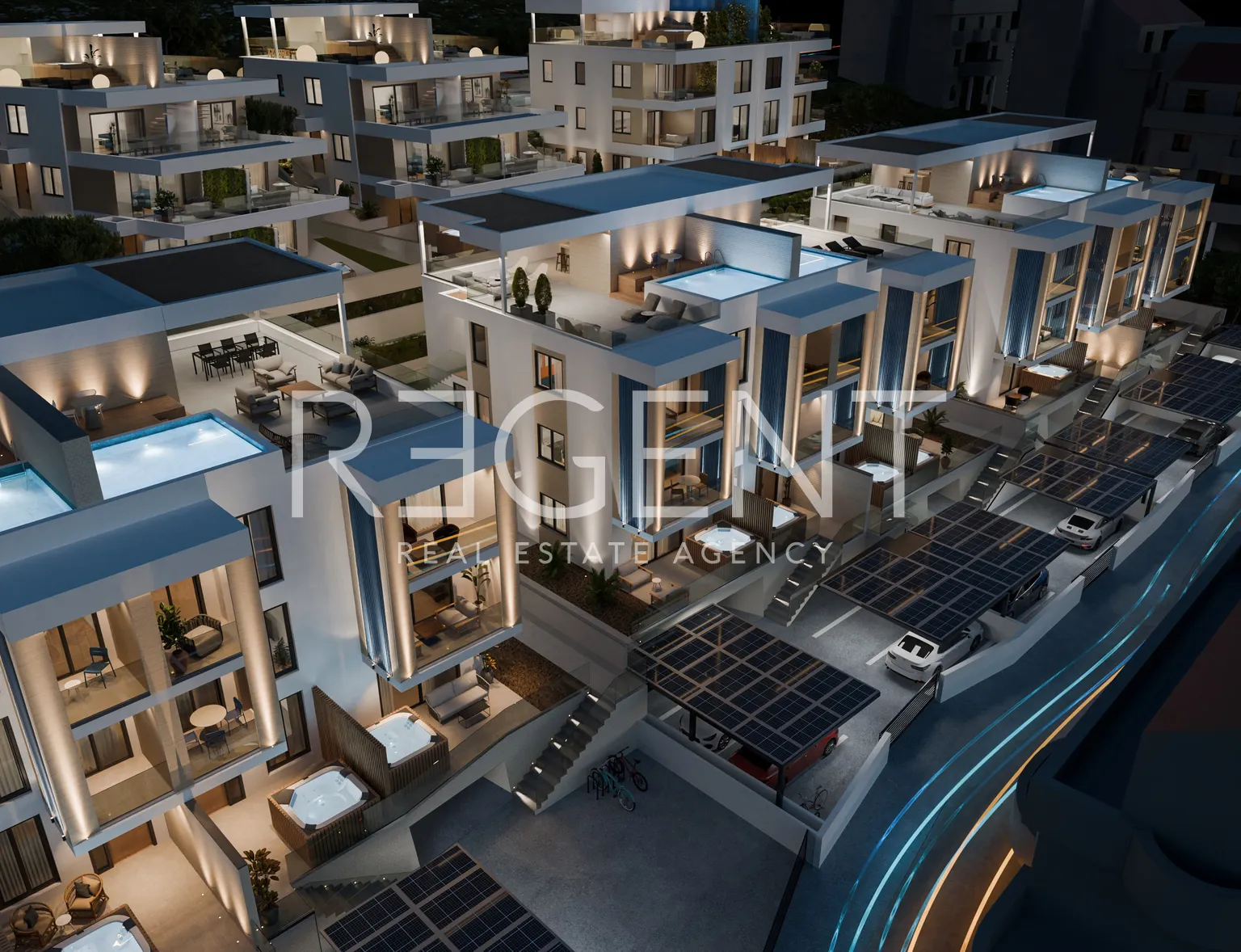 Trogir, Čiovo - Penthouse u luksuznom apartmanskom naselju u blizini mora 82 m2