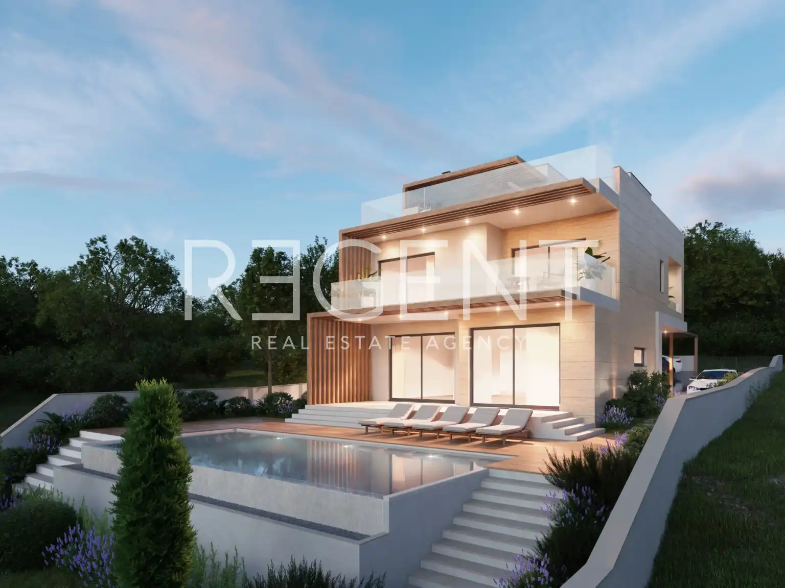 Šibenik, Dvornice - Villa de luxe en construction
