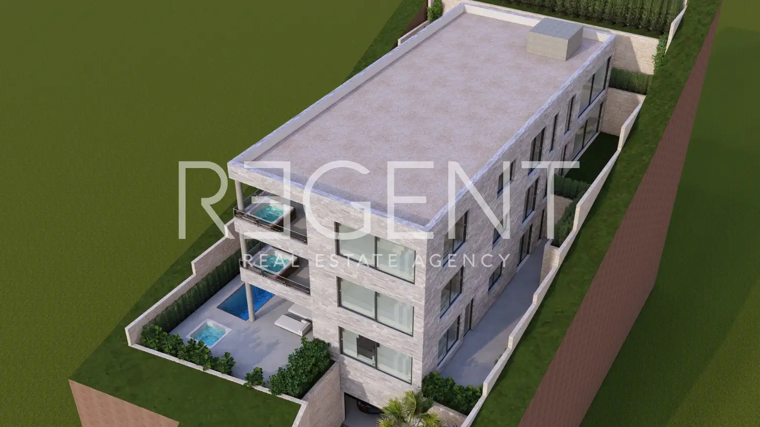 Brela - Građevinsko zemljište sa projektom