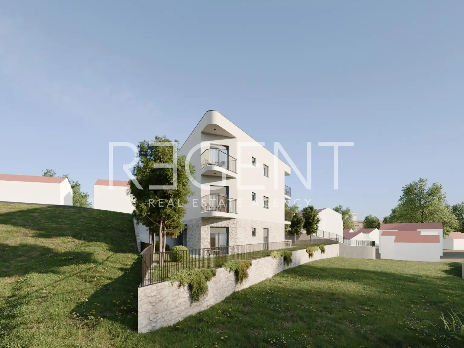 Podstrana - two-bedroom apartment on the ground floor with a large garden