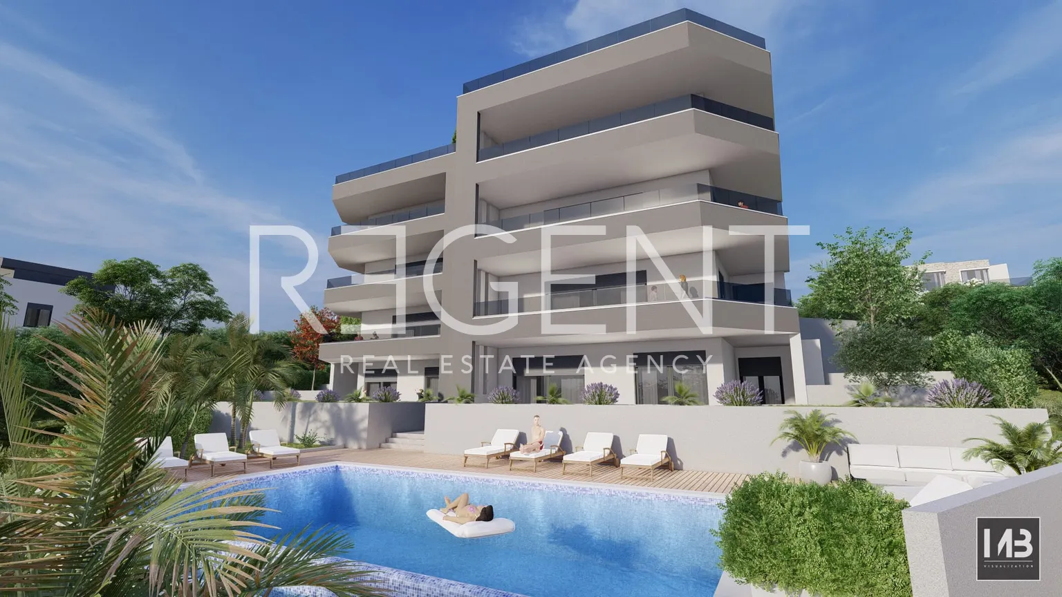 Trogir, Čiovo – Appartamento bilocale con vista mare 100 m2 NUOVA COSTRUZIONE