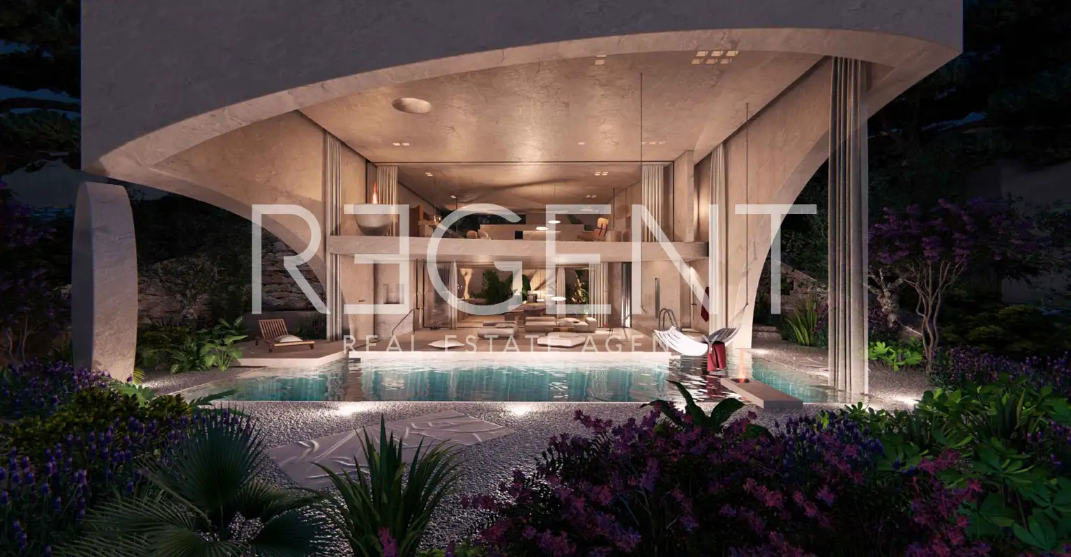 Brač, Postira - Građevinsko zemljište sa projektom vile