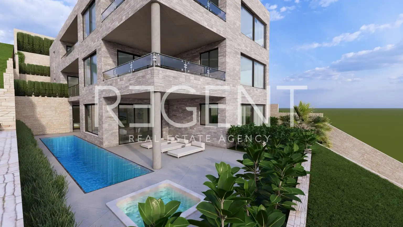 Brela - Građevinsko zemljište sa projektom