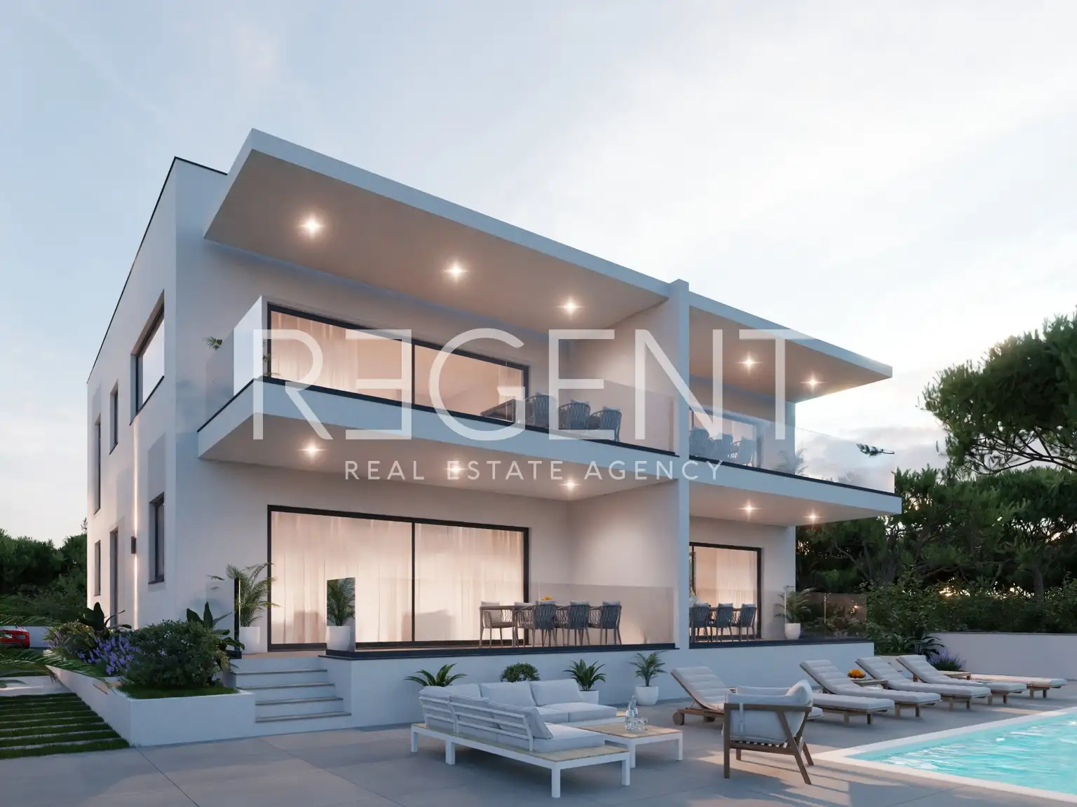 Pag - Nouvelle construction résidentielle de luxe avec vue sur la mer