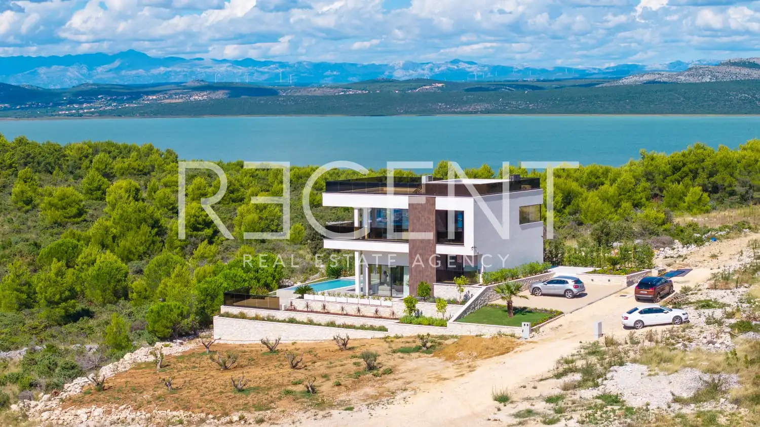 Pakoštane, Drage - Villa, infinity bazen, rooftop, pogled na more