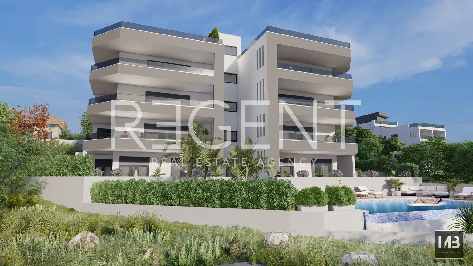 Trogir, Čiovo - Dvosoban stan s pogledom na more 80,25 m2