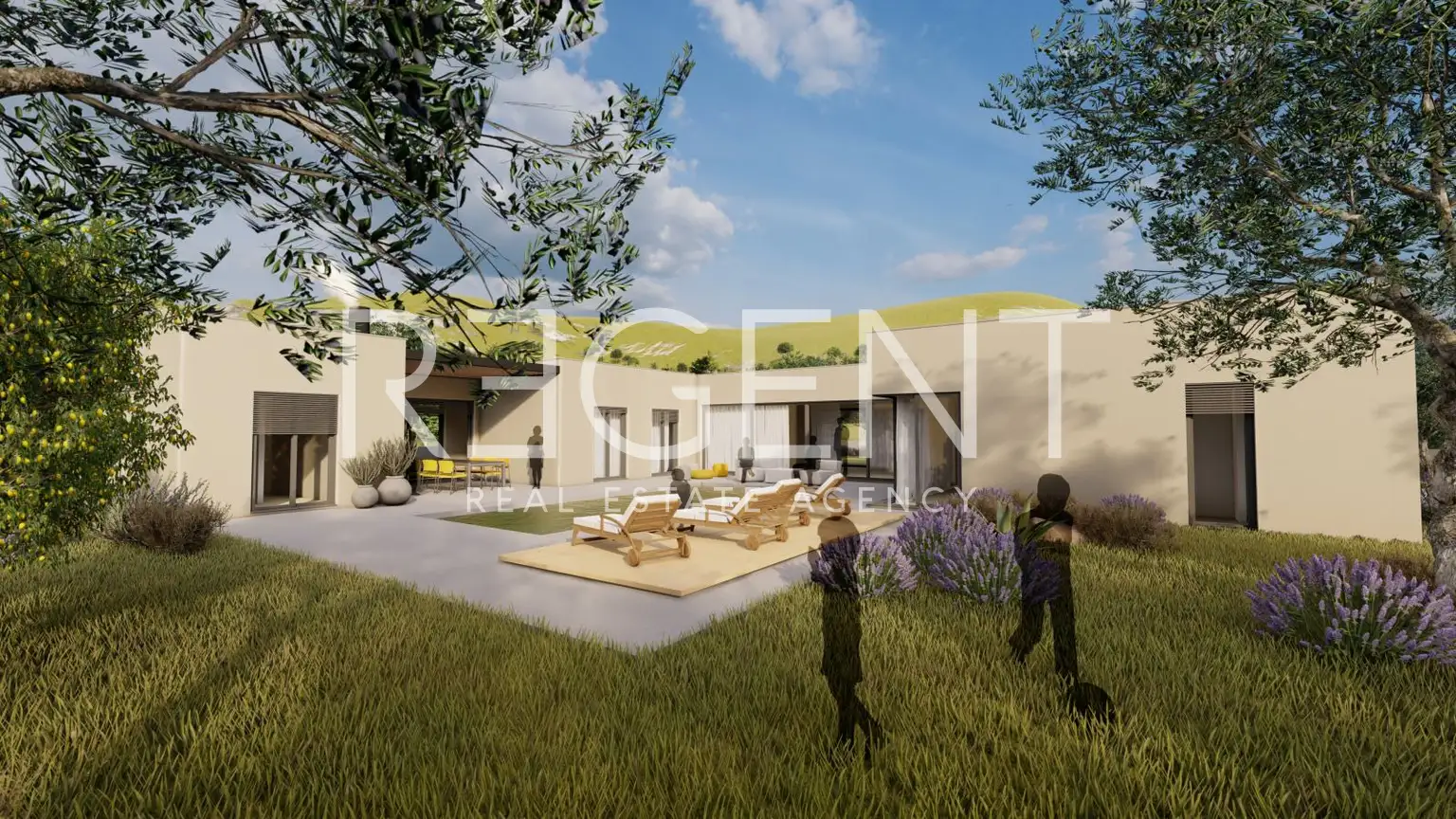 Šibenik - Pozemek s projektem pro 2 vily