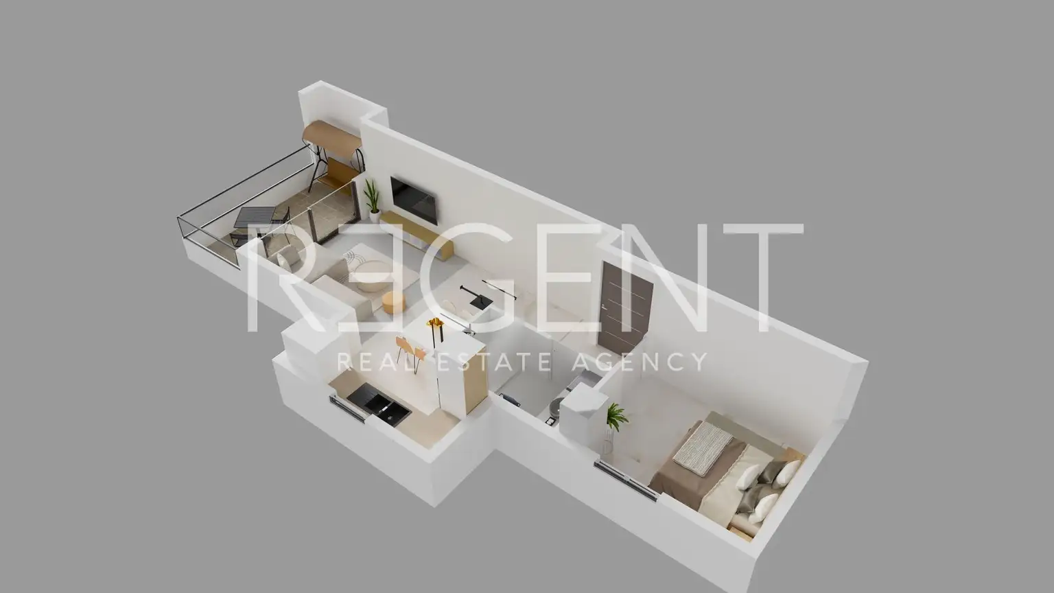 Makarska, Blato - jednosoban stan u novogradnji blizu mora